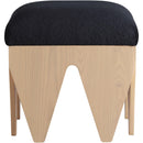  Color_Black -- Meridian Altair Velour Fur Fabric Upholstered Bench IMAGE 3