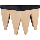  Color_Black -- Meridian Altair Velour Fur Fabric Upholstered Bench IMAGE 5