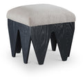  Color_Beige -- Meridian Altair Velour Fur Fabric Upholstered Bench IMAGE 1