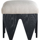  Color_Beige -- Meridian Altair Velour Fur Fabric Upholstered Bench IMAGE 3