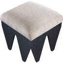  Color_Beige -- Meridian Altair Velour Fur Fabric Upholstered Bench IMAGE 4
