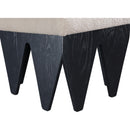  Color_Beige -- Meridian Altair Velour Fur Fabric Upholstered Bench IMAGE 5