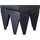  Color_Black -- Altair Black Velour Fur Fabric Upholstered Bench IMAGE 5