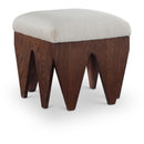  Color_Beige -- Meridian Altair Velour Fur Fabric Upholstered Bench IMAGE 1