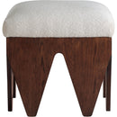  Color_Beige -- Meridian Altair Velour Fur Fabric Upholstered Bench IMAGE 3