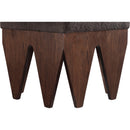  Color_Brown -- Altair Brown Velour Fur Fabric Upholstered Bench IMAGE 5