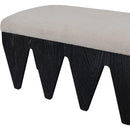  Color_Beige -- Meridian Altair Velour Fur Fabric Upholstered Bench IMAGE 6