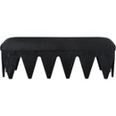  Color_Black -- Altair Black Velour Fur Fabric Upholstered Bench IMAGE 3