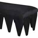  Color_Black -- Altair Black Velour Fur Fabric Upholstered Bench IMAGE 5