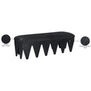  Color_Black -- Altair Black Velour Fur Fabric Upholstered Bench IMAGE 8