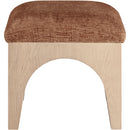  Manufacturer Color_Cognac -- Lawson Cognac Chenille Fabric Upholstered Ottoman IMAGE 3