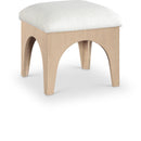  Manufacturer Color_Cream -- Lawson Cream Chenille Fabric Upholstered Ottoman IMAGE 1