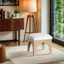  Manufacturer Color_Cream -- Lawson Cream Chenille Fabric Upholstered Ottoman IMAGE 2