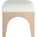  Manufacturer Color_Cream -- Lawson Cream Chenille Fabric Upholstered Ottoman IMAGE 3