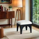  Manufacturer Color_Cream -- Lawson Cream Chenille Fabric Upholstered Ottoman IMAGE 2