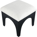 Manufacturer Color_Cream -- Lawson Cream Chenille Fabric Upholstered Ottoman IMAGE 4
