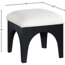  Manufacturer Color_Cream -- Lawson Cream Chenille Fabric Upholstered Ottoman IMAGE 6