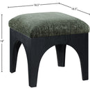  Manufacturer Color_Green -- Lawson Green Chenille Fabric Upholstered Ottoman IMAGE 6