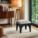  Manufacturer Color_Grey -- Lawson Grey Chenille Fabric Upholstered Ottoman IMAGE 2