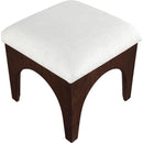  Manufacturer Color_Cream -- Lawson Cream Chenille Fabric Upholstered Ottoman IMAGE 4
