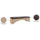  Color_Brown -- Lawson Brown Velour Fur Fabric Upholstered Bench IMAGE 8
