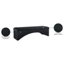  Color_Black -- Lawson Black Velour Fur Fabric Upholstered Bench IMAGE 8