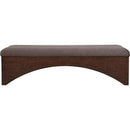  Color_Brown -- Lawson Brown Velour Fur Fabric Upholstered Bench IMAGE 3