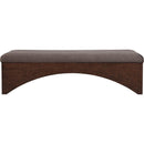 Meridian Lawson Brown Velour Fur Fabric Bench IMAGE 3