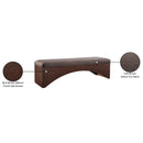  Color_Brown -- Lawson Brown Velour Fur Fabric Upholstered Bench IMAGE 8