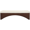 Color_Cream -- Lawson Cream Velour Fur Fabric Upholstered Bench IMAGE 3