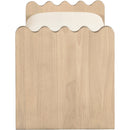  Color_Cream -- Sonia Cream Velour Fur Fabric Upholstered Bench IMAGE 4