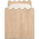 Meridian Sonia Cream Velour Fur Fabric Bench IMAGE 4