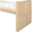  Color_Cream -- Sonia Cream Velour Fur Fabric Upholstered Bench IMAGE 5