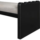  Color_Beige -- Meridian Sonia Velour Fur Fabric Upholstered Bench IMAGE 5