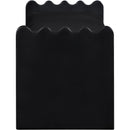  Color_Black -- Sonia Black Velour Fur Fabric Upholstered Bench IMAGE 4