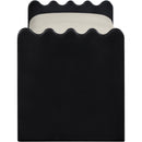 Meridian Sonia Cream Velour Fur Fabric Bench IMAGE 4