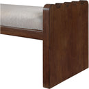  Color_Beige -- Meridian Sonia Velour Fur Fabric Upholstered Bench IMAGE 5
