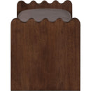  Color_Brown -- Sonia Brown Velour Fur Fabric Upholstered Bench IMAGE 4