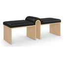  Color_Black -- Meridian Delphine Vegan Leather Upholstered Bench IMAGE 1