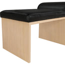  Color_Black -- Meridian Delphine Vegan Leather Upholstered Bench IMAGE 5