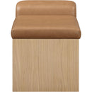  Color_Cognac -- Delphine Cognac Vegan Leather Upholstered Bench IMAGE 4