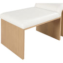  Color_Cream -- Delphine Cream Vegan Leather Upholstered Bench IMAGE 5