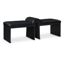  Color_Black -- Meridian Delphine Vegan Leather Upholstered Bench IMAGE 1