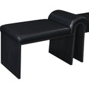 Meridian Delphine Black Vegan Leather Bench IMAGE 5