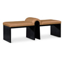  Color_Cognac -- Delphine Cognac Vegan Leather Upholstered Bench IMAGE 1