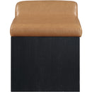  Color_Cognac -- Delphine Cognac Vegan Leather Upholstered Bench IMAGE 4