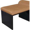  Color_Cognac -- Delphine Cognac Vegan Leather Upholstered Bench IMAGE 5