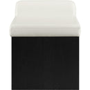  Color_Cream -- Delphine Cream Vegan Leather Upholstered Bench IMAGE 4