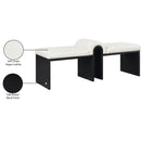  Color_Cream -- Delphine Cream Vegan Leather Upholstered Bench IMAGE 8