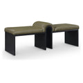  Color_Olive -- Delphine Olive Vegan Leather Upholstered Bench IMAGE 1